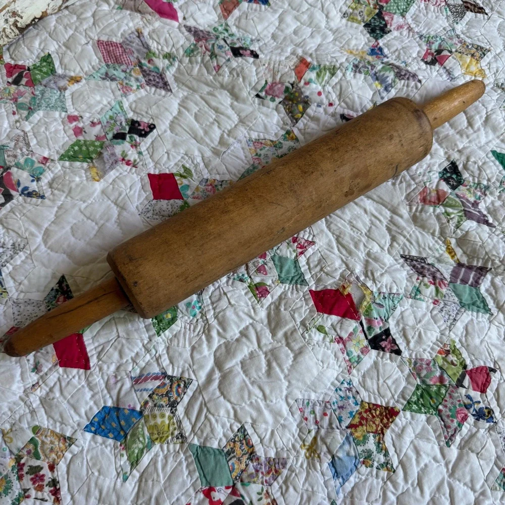 Vintage Antique Wooden Rolling Pin Primitive Farmhouse Kitchen Home Decor 16